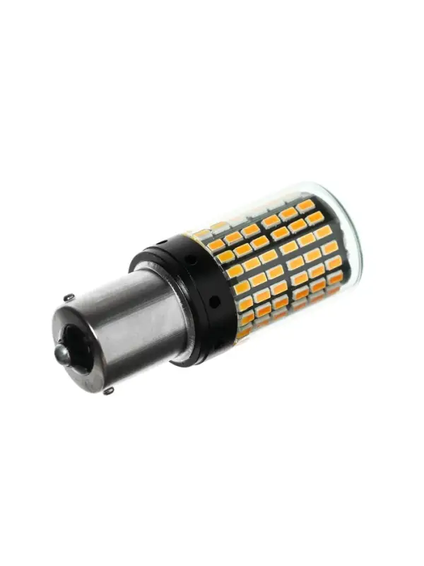 Автолампа светодиодная PY21W 1156, 144 SMD, 12 В, свет оранжевый
