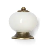 Ручка кнопка DOME Ceramics 003, керамическая, белая