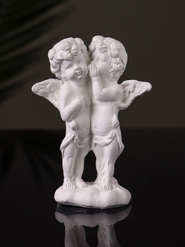 Статуэтка "Ангелы шепчутся" 9х6,5х3,5 см, натуральный