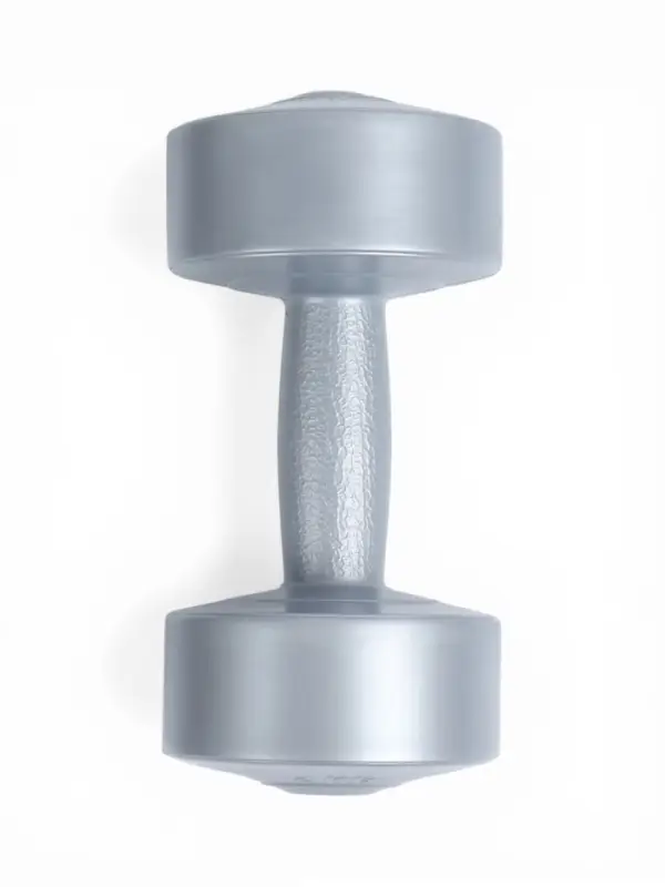 Гантели виниловые, 2 шт., 2 кг, серебристый металлик