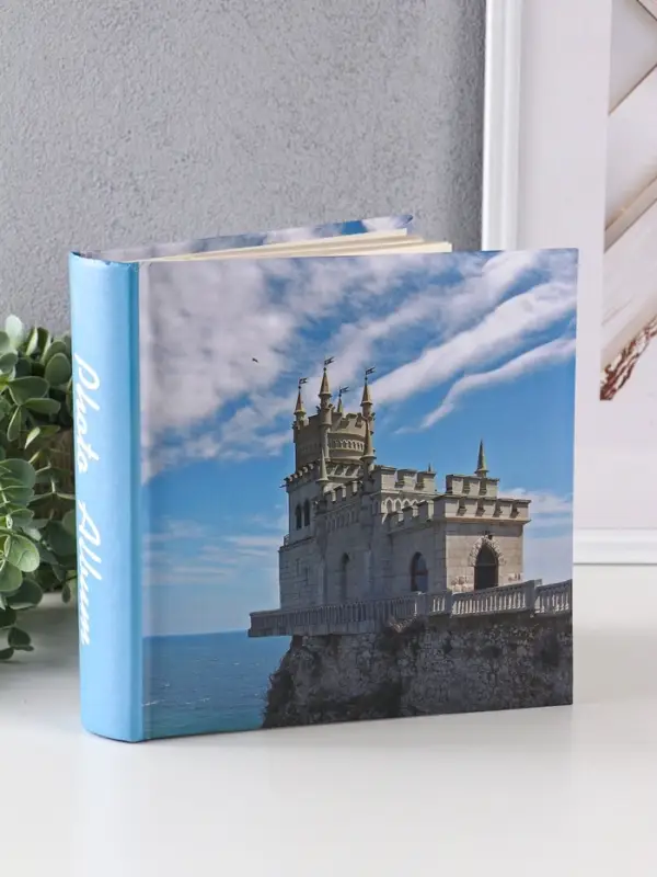 Фотоальбом 200 фото 10X15см, Фотоальбом 200 фото 10X15см, "Ласточкино гнездо", бум.карм.с мемо, книжн. пер-т