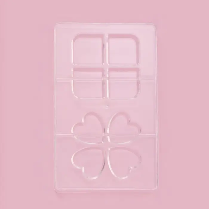 Форма для конфет и шоколада &laquo;Мерси&raquo;, 8 ячеек, 20&times;12&times;2.5 см, пластик, прозрачная