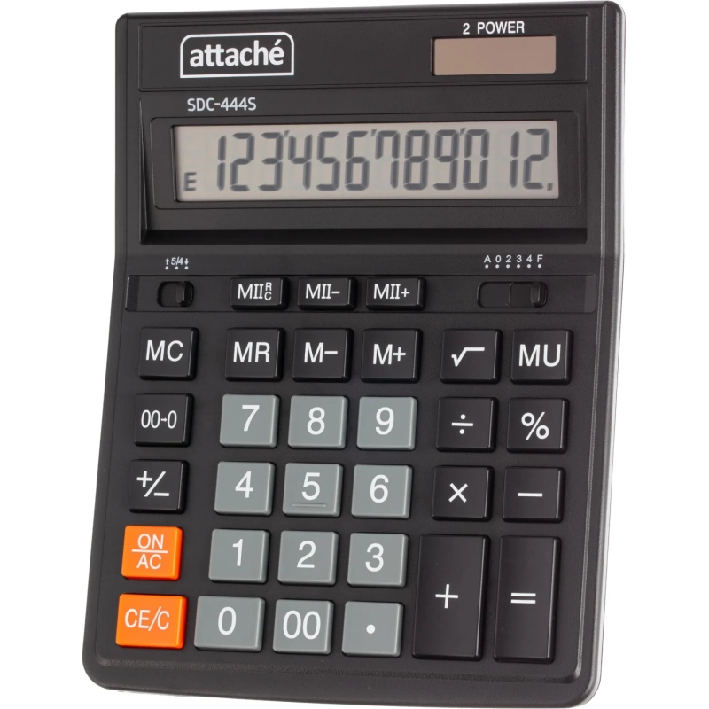 Калькулятор настольный Attache&nbsp; SDC-444S 12-разрядный черный 206х158х33мм