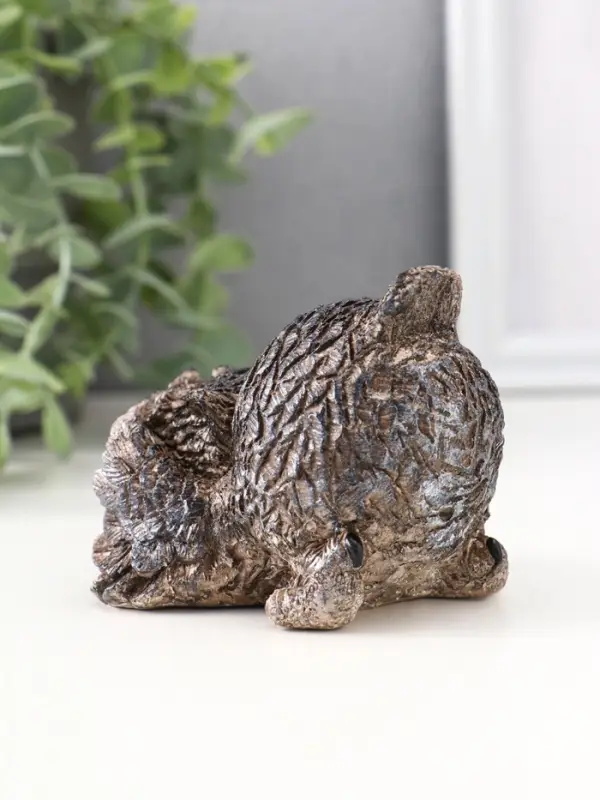 Фигурка гипс &laquo;Сова подглядывает&raquo;, бежевая, 8&times;8.5&times;7 см