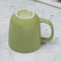 Кружка керамическая Dolce Ceramo «Олива», 450 мл, зелёная