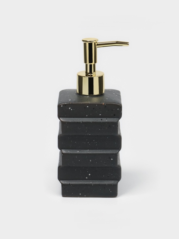 Набор для ванной "Геометрия" 2 предмета (дозатор для мыла, стакан)