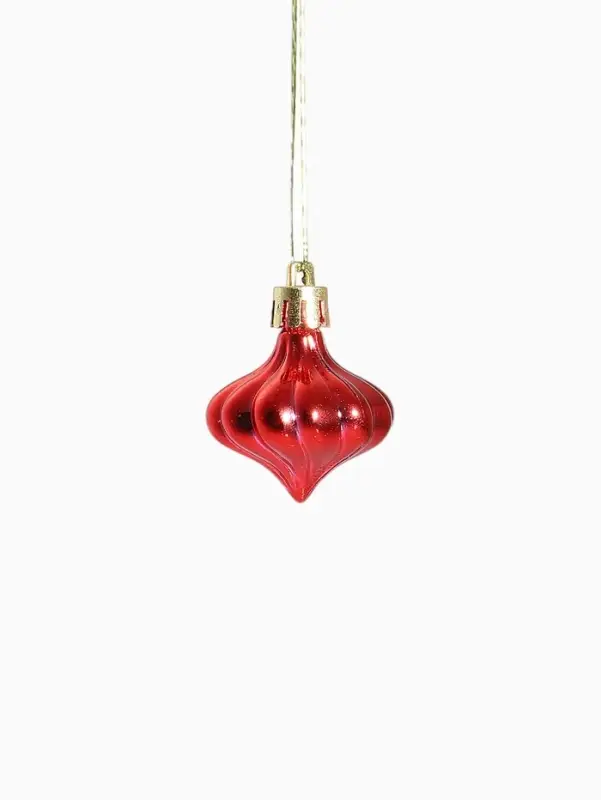 Набор украшений пластик 33 шт Набор украшений пластик 33 шт "Праздничный хоровод" 4 см, красный