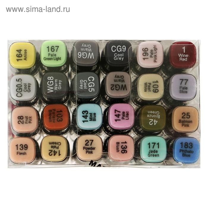 Маркеры для скетчинга двусторонние Mazari Fantasia 24 цвета Grey-Pastel colors (серо-пастельные цвета) Маркеры для скетчинга двусторонние Mazari Fantasia 24 цвета Grey-Pastel colors (серо-пастельные цвета)