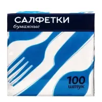 Салфетка однослойная в прозрачной уп, Ромашка 24х24 1сл 100л Салфетка однослойная в прозрачной уп, Ромашка 24х24 1сл 100л