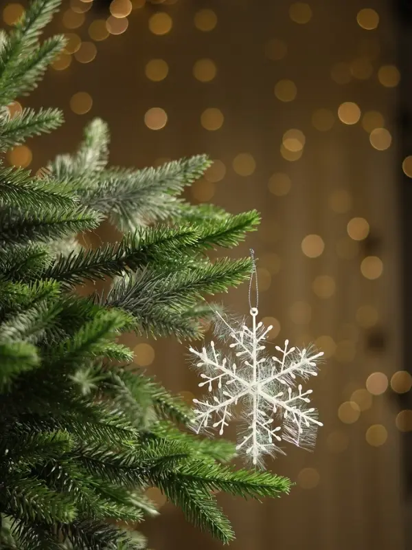 Ёлочные игрушки набор 3 шт. &laquo;Зимнее волшебство. Снежинка - пушинка&raquo;, d=10 см, белый