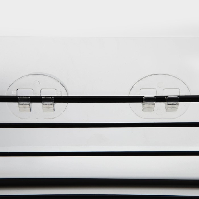 Полка на липучке Доляна, 26,5×11×5 см, цвет чёрный Полка на липучке Доляна, 26,5×11×5 см, цвет чёрный