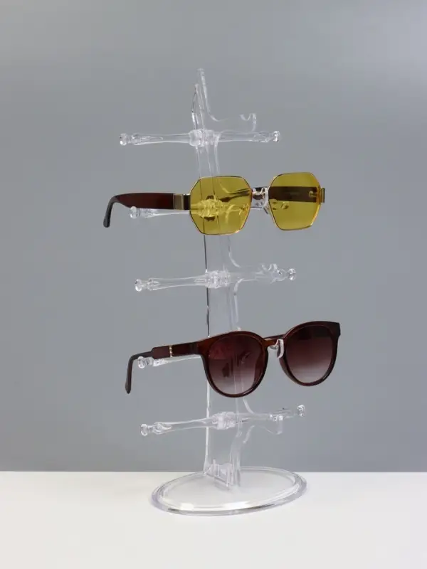 Подставка под очки, настольная, 5 мест, оргстекло, 34.5&times;16&times;13.5 см, прозрачная