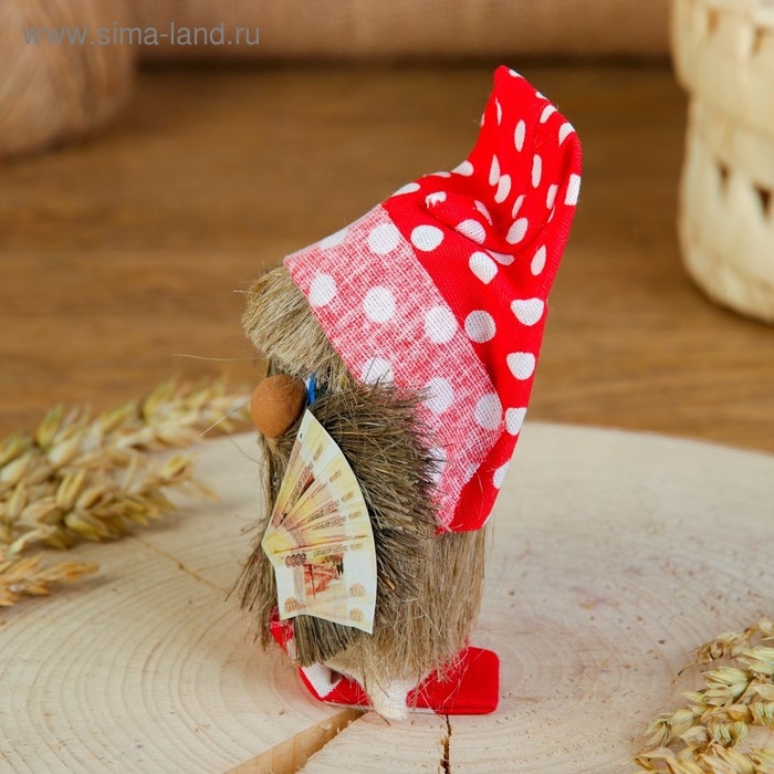 Оберег «Домовой», с рублями, 10 см, микс Оберег «Домовой», с рублями, 10 см, микс