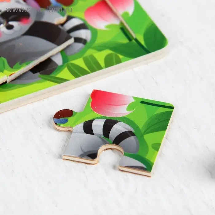 Пазлы «Еноты», 12 элементов 0.4×14.5×11 см Пазлы «Еноты», 12 элементов 0.4×14.5×11 см