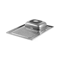 Мойка кухонная ZEIN, накладная, правая, 0.4 мм, 80*60*16 см, 3 1/2&rsquo;&rsquo;, с сифоном