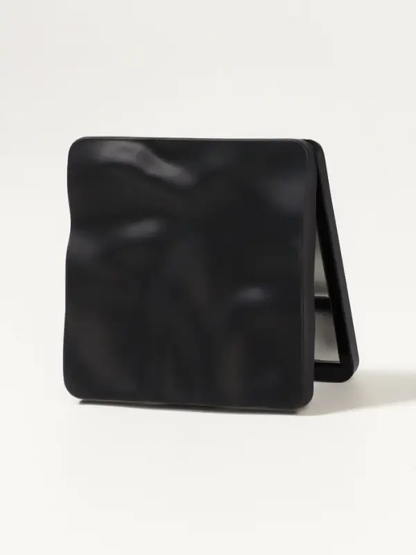 Зеркало складное &laquo;Волна&raquo;, 7&times;7 см, с увеличением х2, чёрное