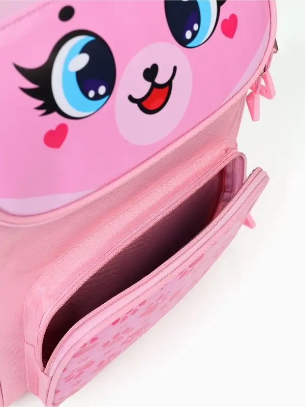 Рюкзак школьный, с эргономичной спинкой квадратный &laquo;Мишка&raquo;