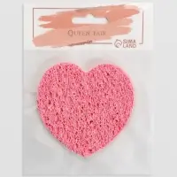 Спонж для умывания &laquo;Сердце&raquo;, 8.5&times;7.5 см, МИКС