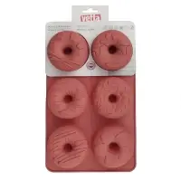VETTA Форма силиконовая 6 ячеек, 27x16,5x3см "Пончики", 3 цвета