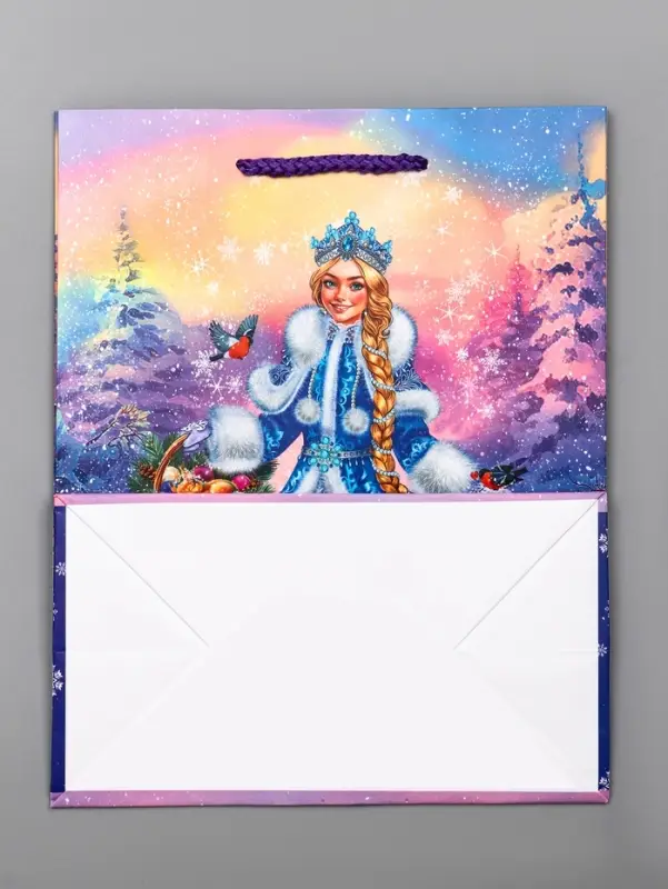 Пакет подарочный новогодний ламинированный, «Снегурочка ждет Деда Мороза» , 18×10×22.3 см Пакет подарочный новогодний ламинированный, «Снегурочка ждет Деда Мороза» , 18×10×22.3 см