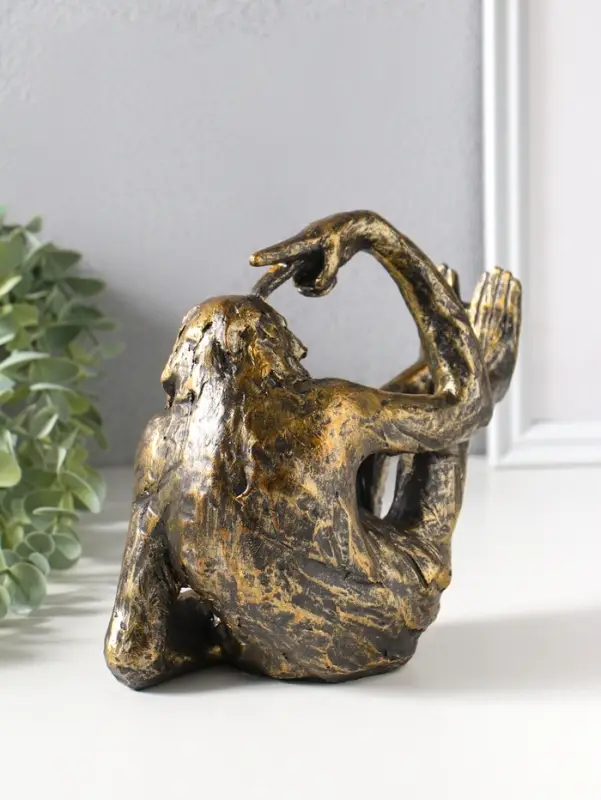 Держатель для книг полистоун "Шимпанзе показывает жест - победа" 19х10х16,5 см