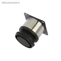Опора мебельная, регулируемая, D=50 мм, h=50 мм, цвет сатиновый никель, 4 шт