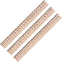 Линейка деревянная 20см 3шт/уп