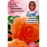 Семена цветов Бегония клубневая &laquo;Лососевая&raquo; 6 шт.