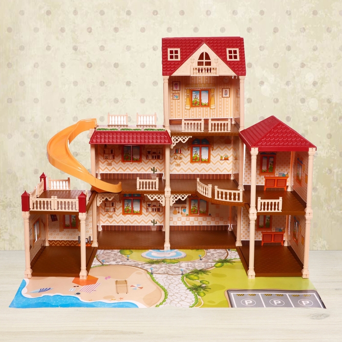 Дом для кукол «Мой милый дом», с куклами 2 шт., 298 деталей, с аксессуарами Дом для кукол «Мой милый дом», с куклами 2 шт., 298 деталей, с аксессуарами