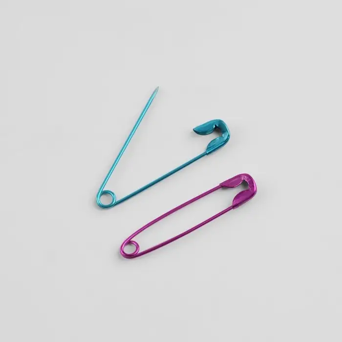 Булавки английские, 22 мм, 80 шт., цвет разноцветный