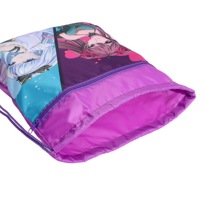 Мешок для обуви с карманом 420 х 340 мм, Calligrata МСО-7С, (мягкий полиэстер, плотность 210D)  Мешок для обуви с карманом 420 х 340 мм, Calligrata МСО-7С, (мягкий полиэстер, плотность 210D) "Аниме"