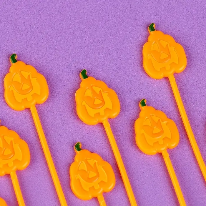 Шпажки для канапе «Тыква», в наборе 12 штук, оранжевая Шпажки для канапе «Тыква», в наборе 12 штук, оранжевая