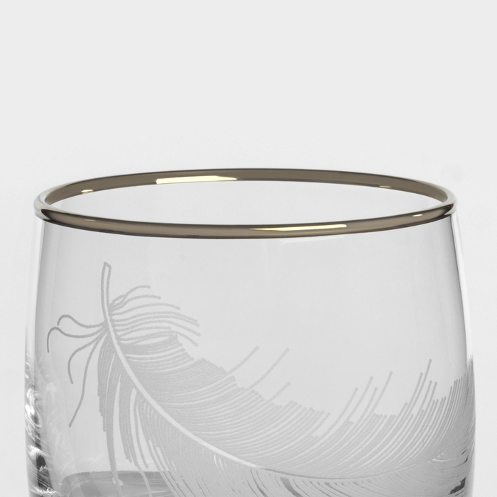 Набор стеклянных стаканов «Перо», 300 мл, 6 шт Набор стеклянных стаканов «Перо», 300 мл, 6 шт