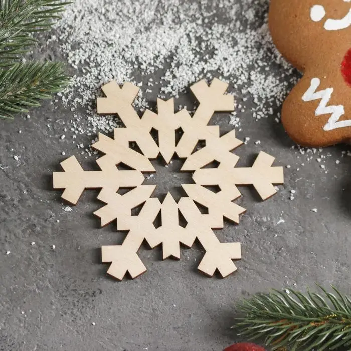 Подставка деревянная под горячее Доляна «Снежинка», 9×9 см Подставка деревянная под горячее Доляна «Снежинка», 9×9 см