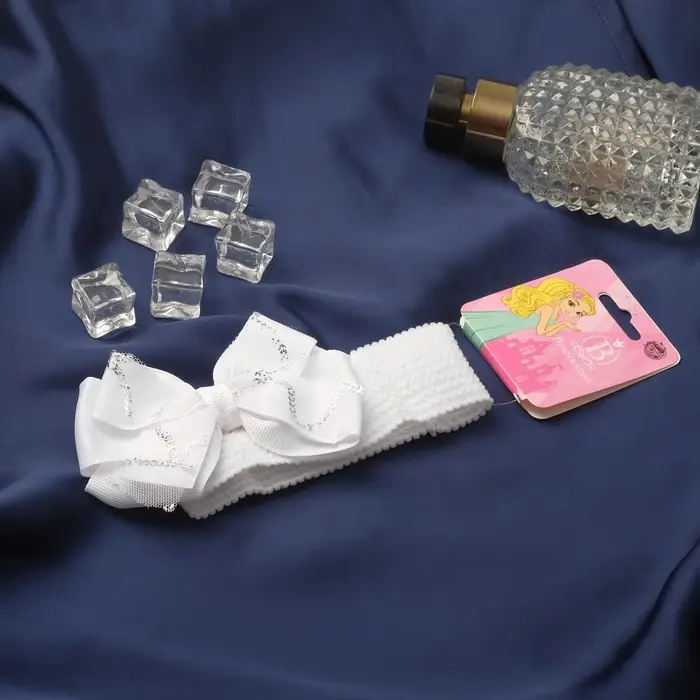 Повязка для волос Повязка для волос "Выбражулька" белый перелив, 16х3 см