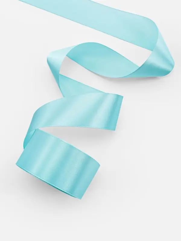 Лента атласная, 50 мм, 23&plusmn;1 м, голубая №211