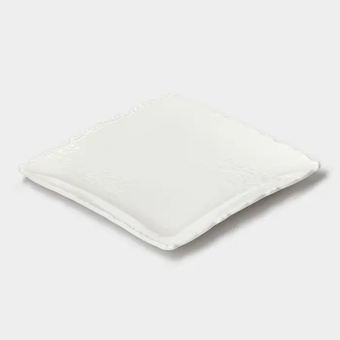 Пирожковая тарелка Magistro Kingdom, 21&times;2.1 см, квадратная, фарфор, белая