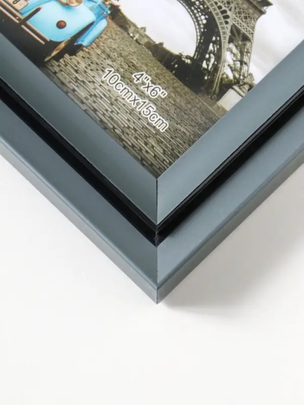 Фоторамка пластик 10х15 см "Остин" серый графит 18,5х13,5х1,5 см