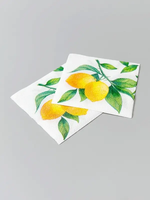 Лимон, салфетки  24х24 1сл 40 л "Desna Design"/32!!!, шт