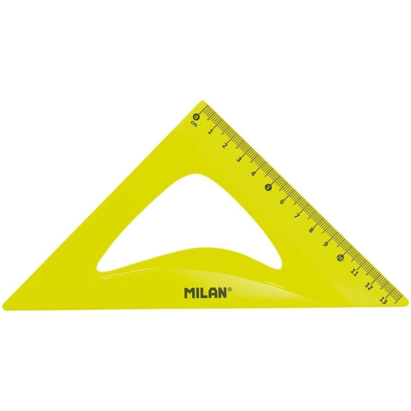 Набор Milan для черчения:линейка 30см, 2треуг(45град,30град),транспорт, жел