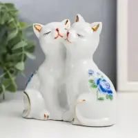 Фигурка керамика &laquo;2 котёнка в цветочек&raquo;, 9.5&times;4.5&times;10.6 см