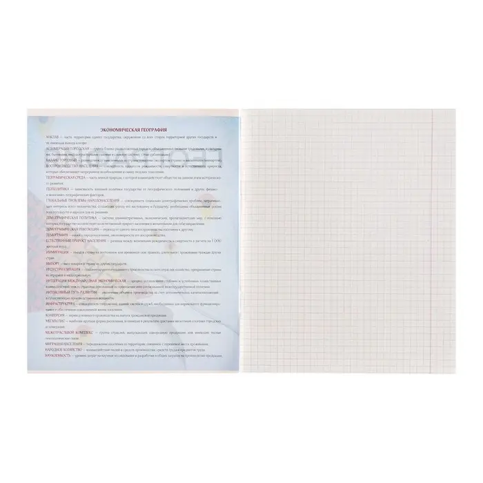 Тетрадь предметная 36 листов в клетку Calligrata &laquo;Животные мемы. География&raquo;, обложка мелованная бумага, серые листы