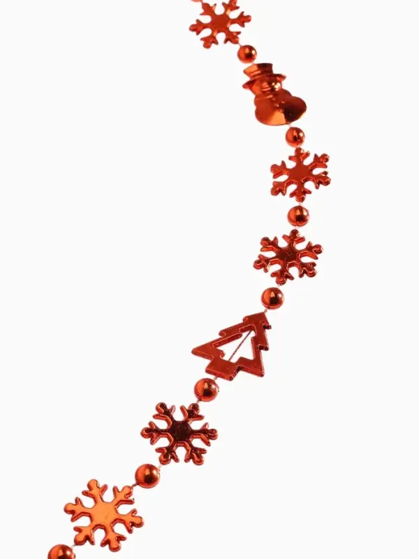 Бусы на ёлку &laquo;Снежинки&raquo;, длина 2.7 м, d=2.3 см, МИКС