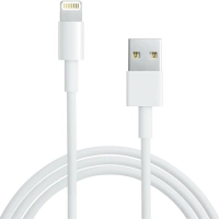 Кабель REXANT USB-A - Lightning, 2,4А, 1м, ПВХ, белый (18-1121)