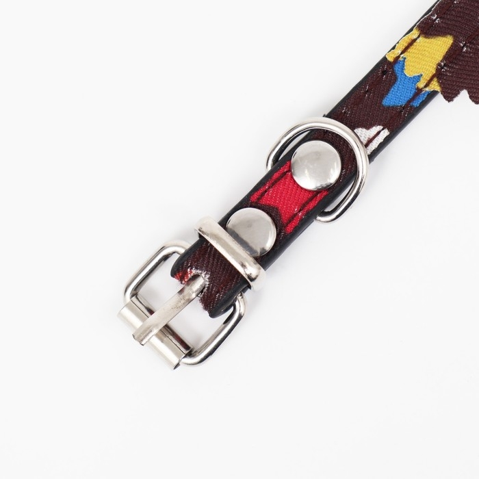 Ошейник с косынкой Ошейник с косынкой "Яркая жизнь", 32 х 1 см, коричневый