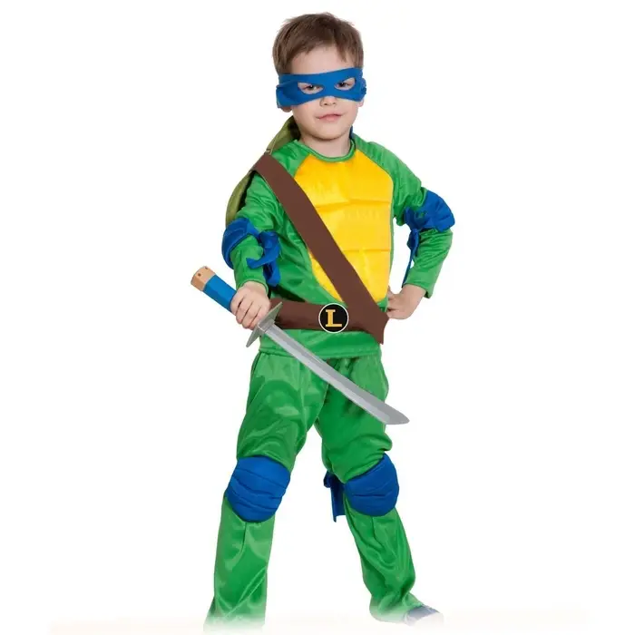 Карнавальный костюм «Ниндзя. Черепашка Леонардо», текстиль, р-р 30-32, рост 116-122 см Карнавальный костюм «Ниндзя. Черепашка Леонардо», текстиль, р-р 30-32, рост 116-122 см