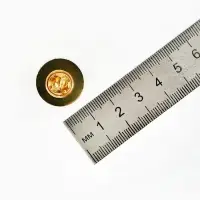 Основа для броши/значка круглая, (набор 5 шт.), площадка 2 см, цвет золото