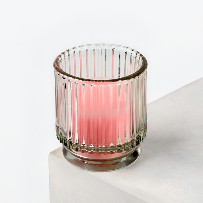 Свеча ароматическая в стекле: клубника, 7 х 8 см. Свеча ароматическая в стекле: клубника, 7 х 8 см.