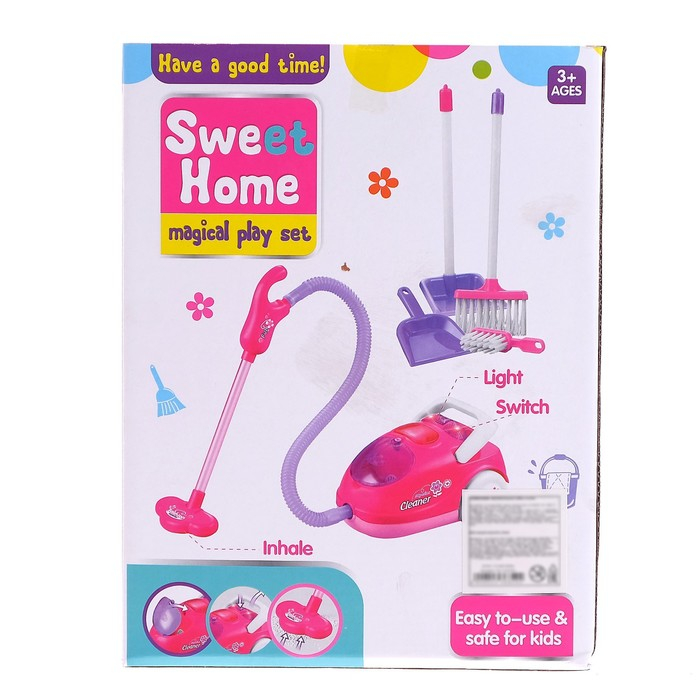 Набор «Хозяюшка»: пылесос со светом и звуком, принадлежности для уборки