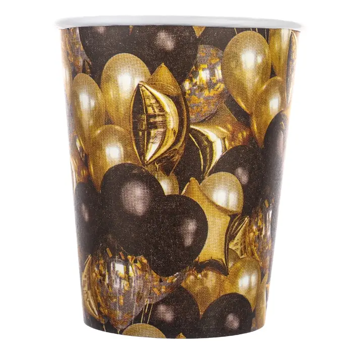 Посуда одноразовая бумажная «Чёрное золото», 10 стаканов, 10 тарелок Посуда одноразовая бумажная «Чёрное золото», 10 стаканов, 10 тарелок